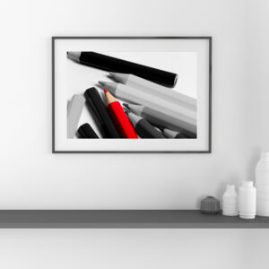 "Rood accent" – minimalistische kunstfotografie